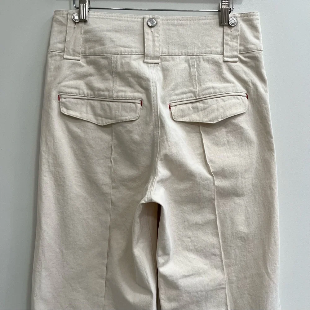 Isabel Marant Pants Creamy White (Ecru) Dilemony Denim Trousers 38 U.S Size 6